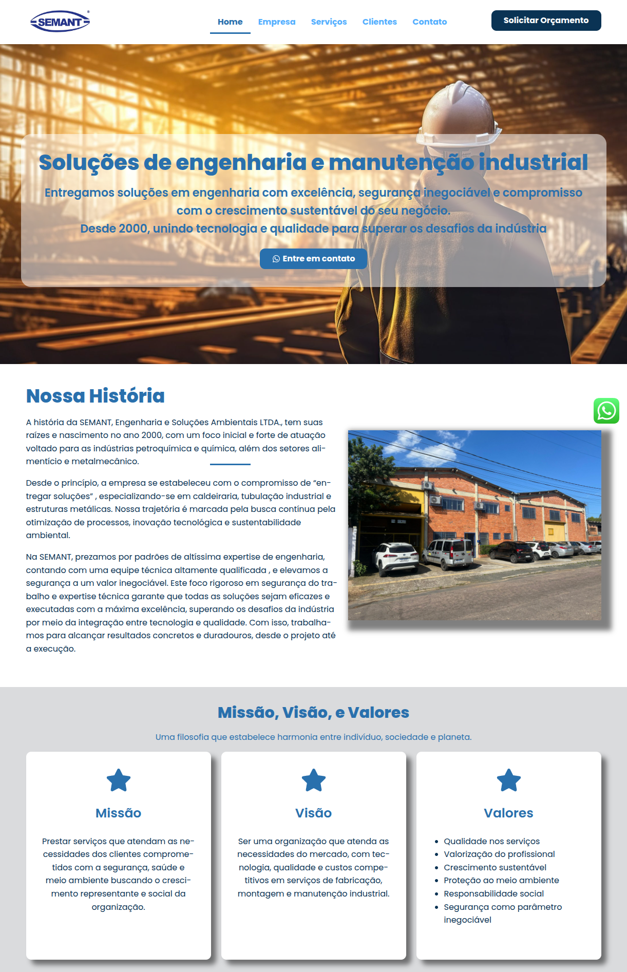 Site Semant desenvolvido pela PHDesenvolvimento